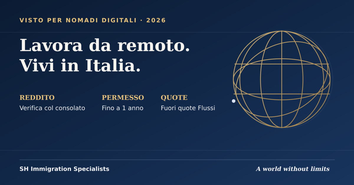 Requisiti e domanda per il visto nomadi digitali in Italia nel 2026