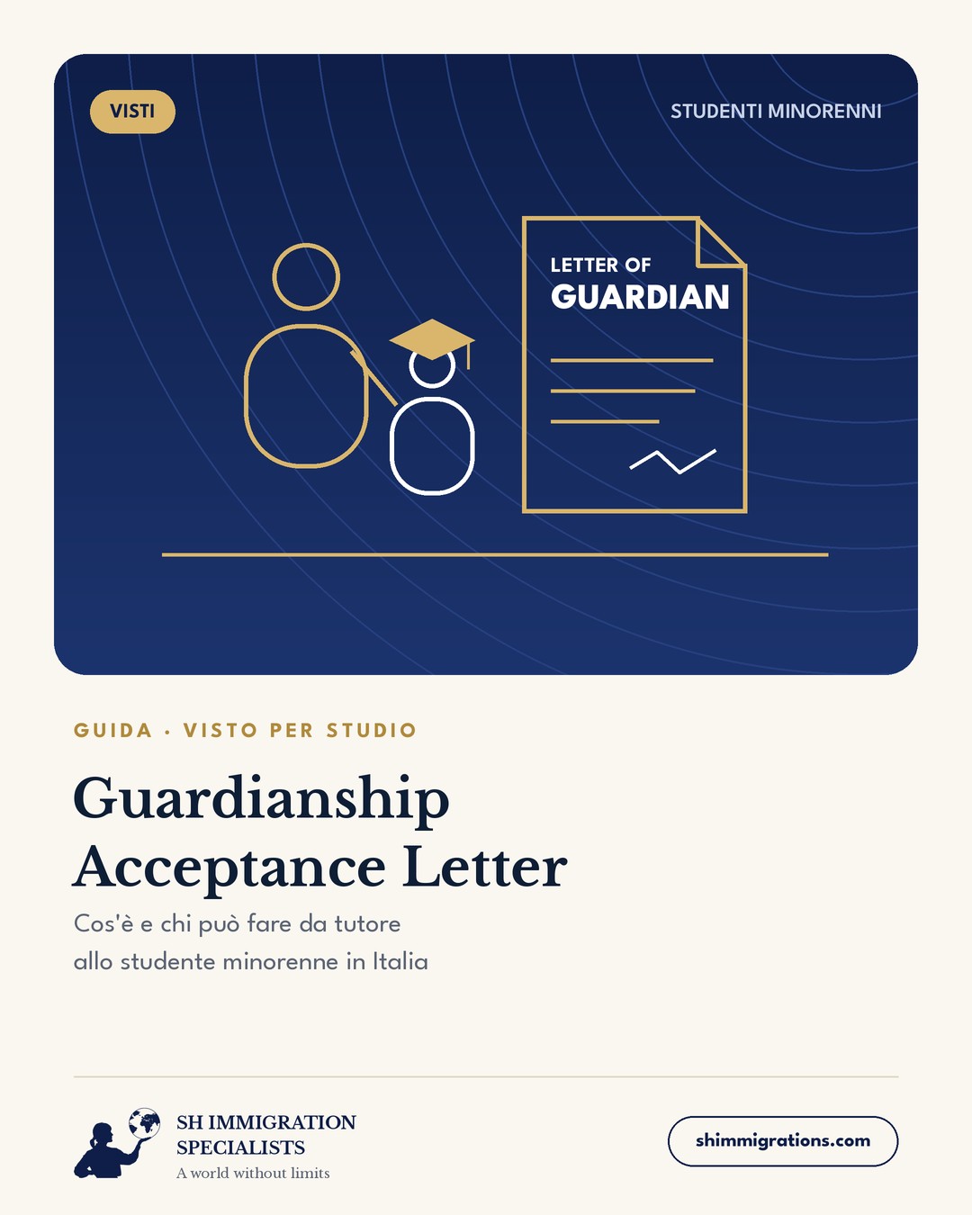 Guardianship Acceptance Letter: tutore per studenti minorenni in Italia