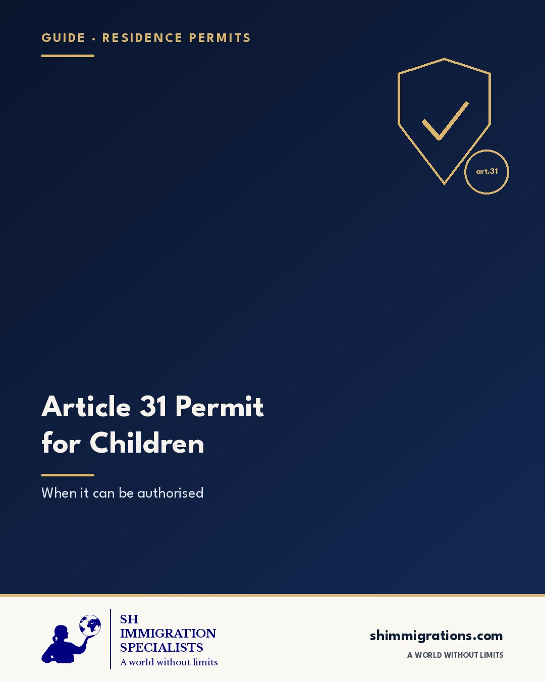 Article 31 residence permit for children in Italy: SH Immigration Specialists guide