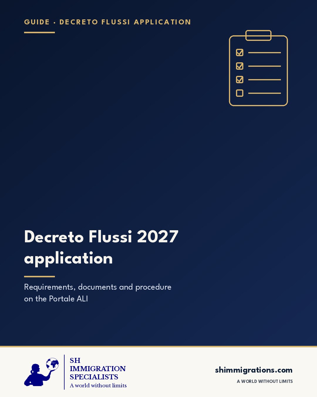 Decreto Flussi 2027 application: requirements, documents and procedure