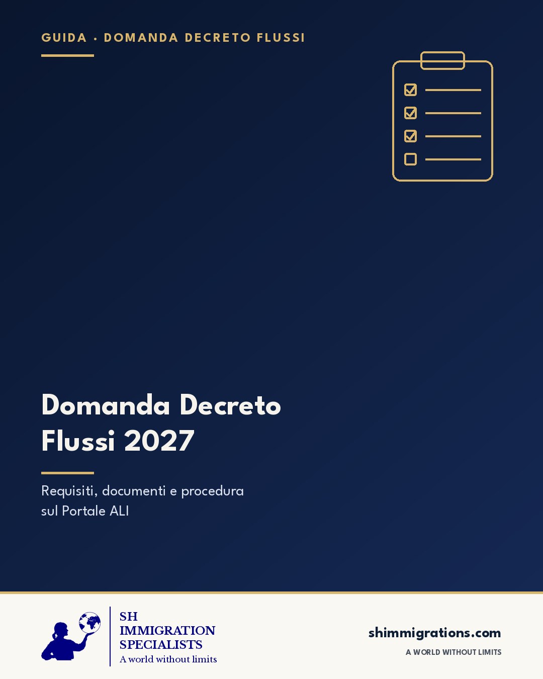 Domanda Decreto Flussi 2027: requisiti, documenti e procedura sul Portale ALI