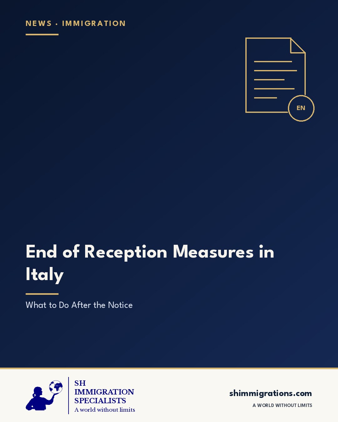 End of Reception Measures in Italy: What to Do After the Notice