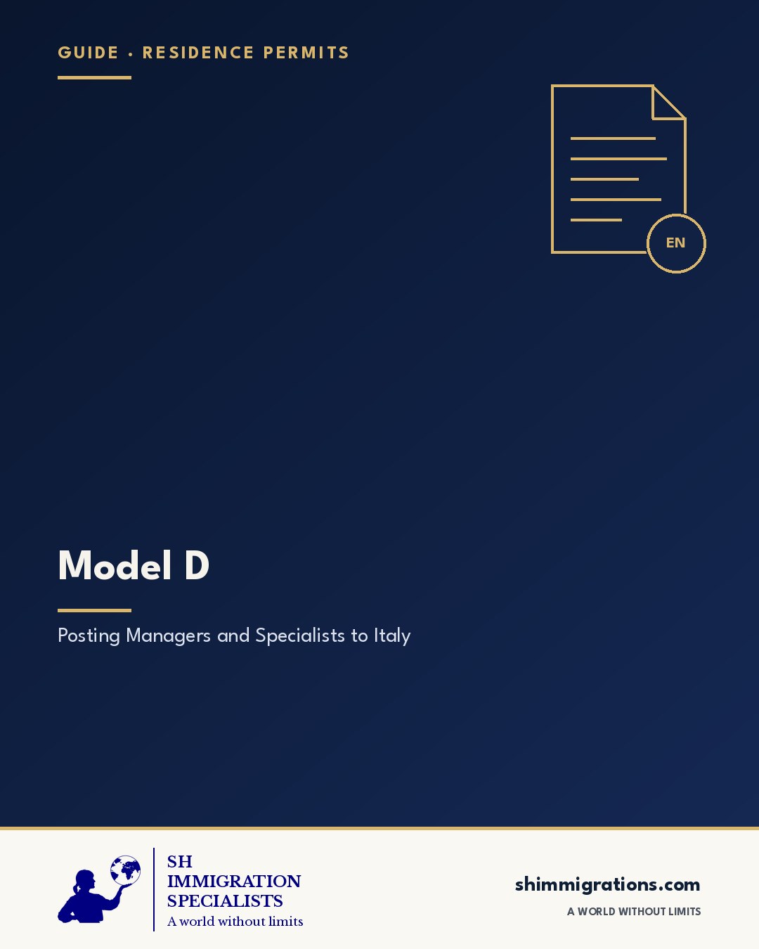 Model D: Posting Managers and Specialists to Italy